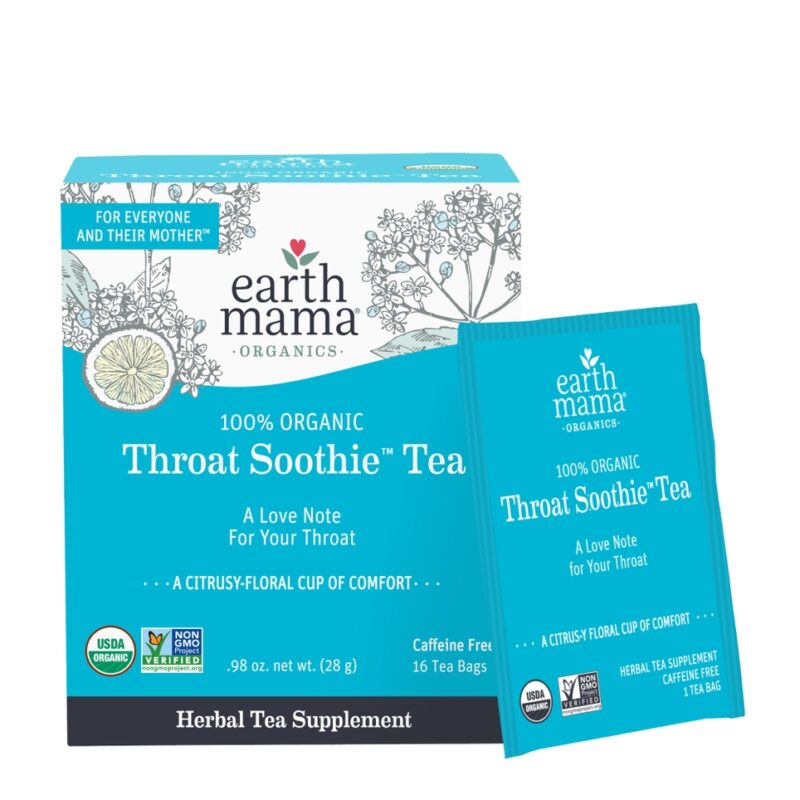 Organic Throat Soothie Tea made by Earth Mama