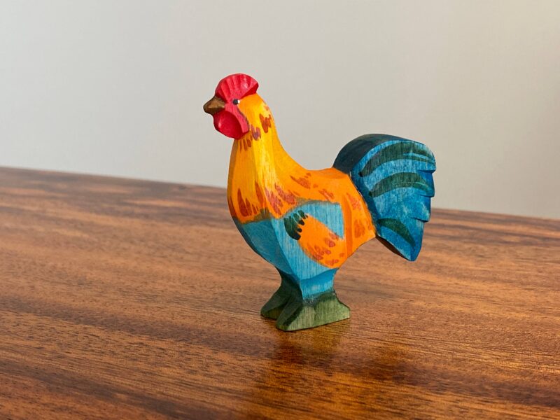 PoppyBaby Co Rooster Wooden Figure