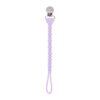 Itzy Ritzy Sweetie Strap Silicone One-Piece Pacifier Clips in Purple Diamond Beaded