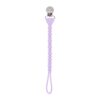 Itzy Ritzy Sweetie Strap Silicone One-Piece Pacifier Clips in Purple Diamond Beaded