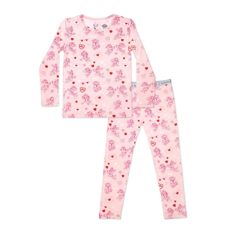 PAW Patrol Valentine Pink Bamboo Pajamas available at Blossom