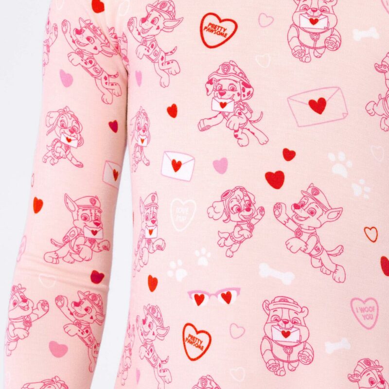 PAW Patrol Valentine Pink Bamboo Convertible Footie from Bellabu Bear
