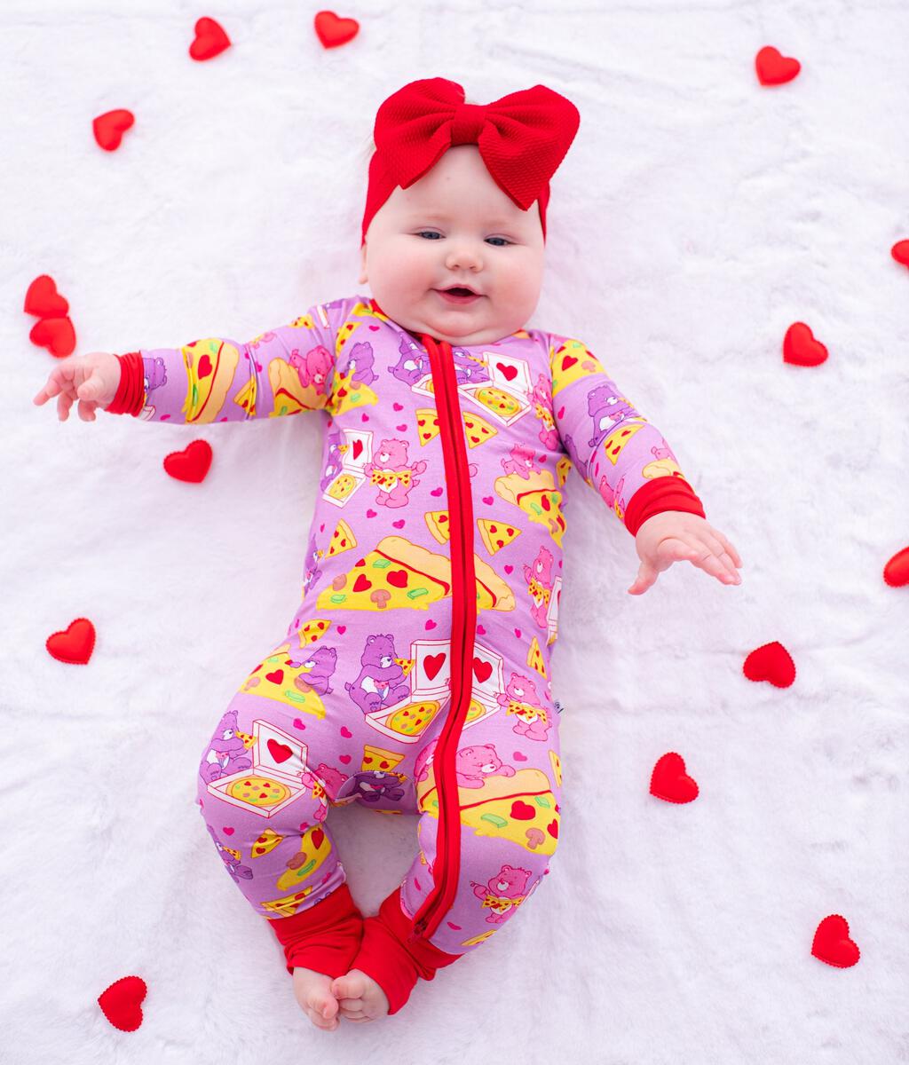 Birdie Bean Care Bears Pizza Valentine Convertible Romper