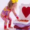 Care Bears Pizza Valentine Convertible Romper from Birdie Bean