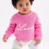 Birdie Bean Pink Love Chunky Knit Sweater