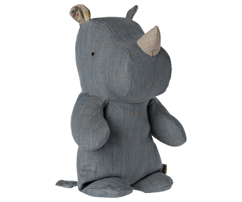 Maileg Safari Friends Small Rhino In Blue/Sand