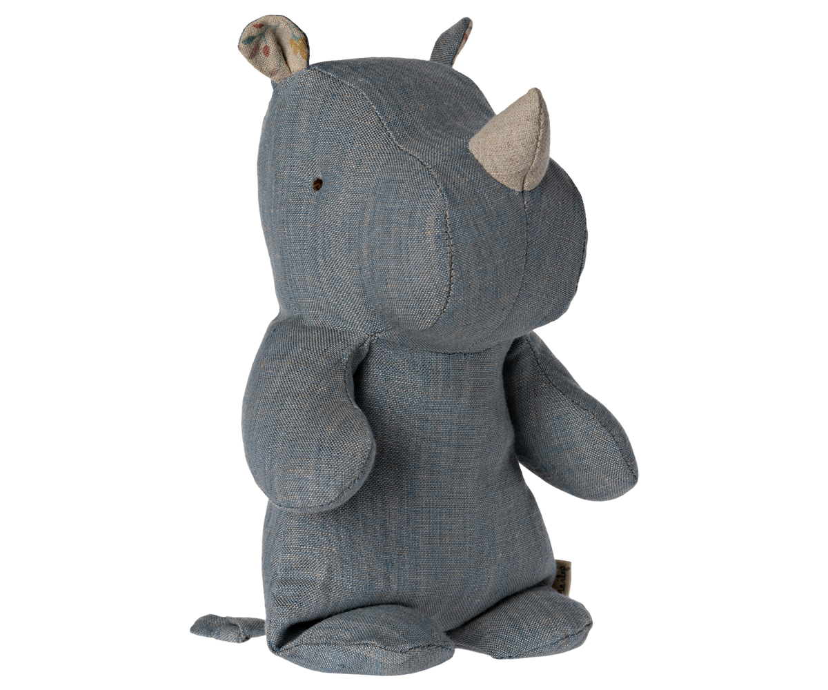 Maileg Safari Friends Small Rhino In Blue/Sand