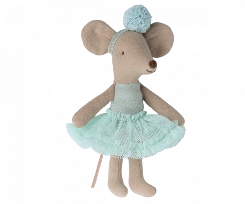 Maileg Ballerina Mouse Little Sister in Light Mint