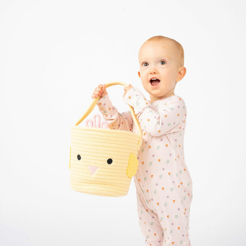 Rope Easter Basket in Yellow Chick from Emerson and Friends