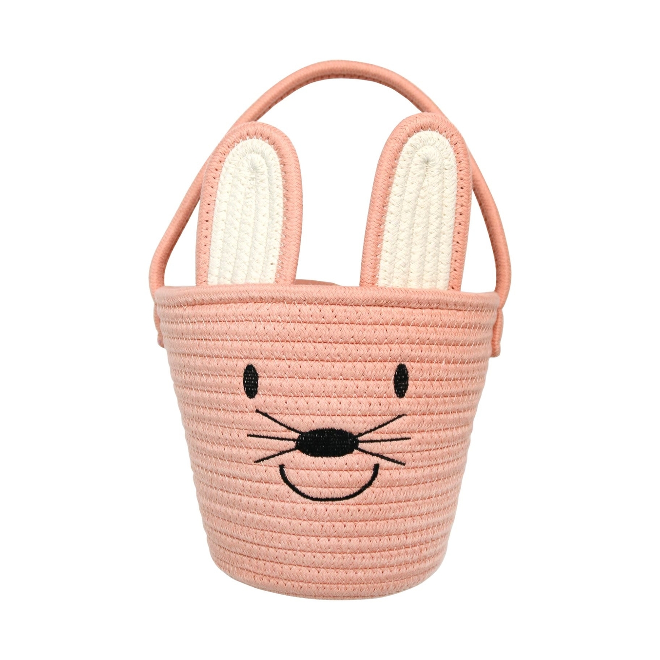 Emerson and Friends Rope Easter Basket in Pink Bunny