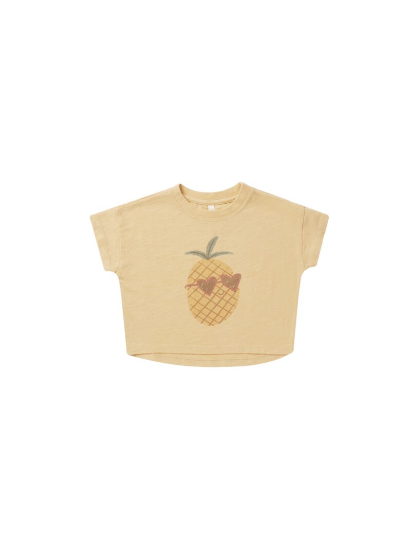 Rylee + Cru Boxy Tee In Pineapple