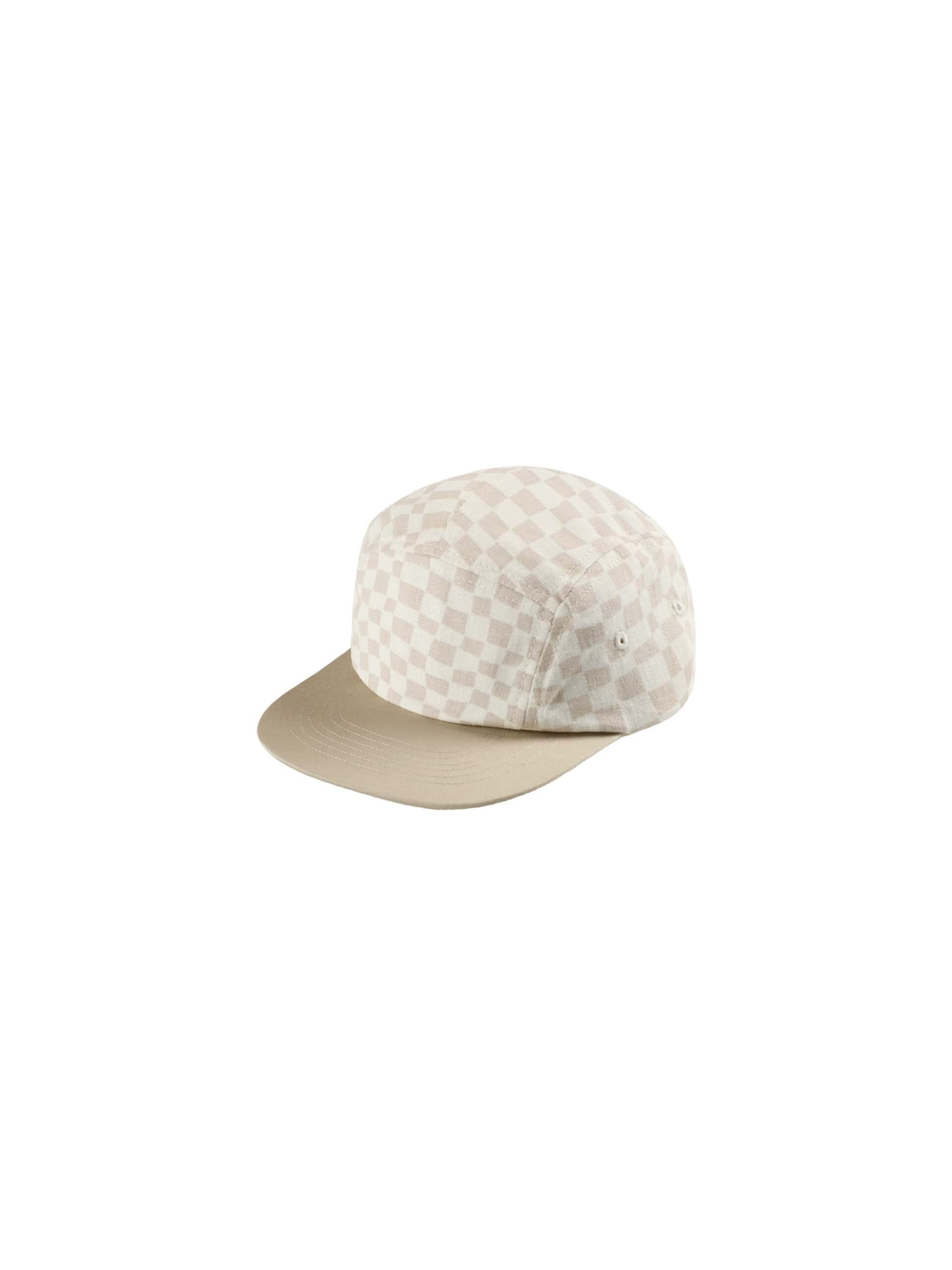 Rylee + Cru Skater Hat In Dove Check