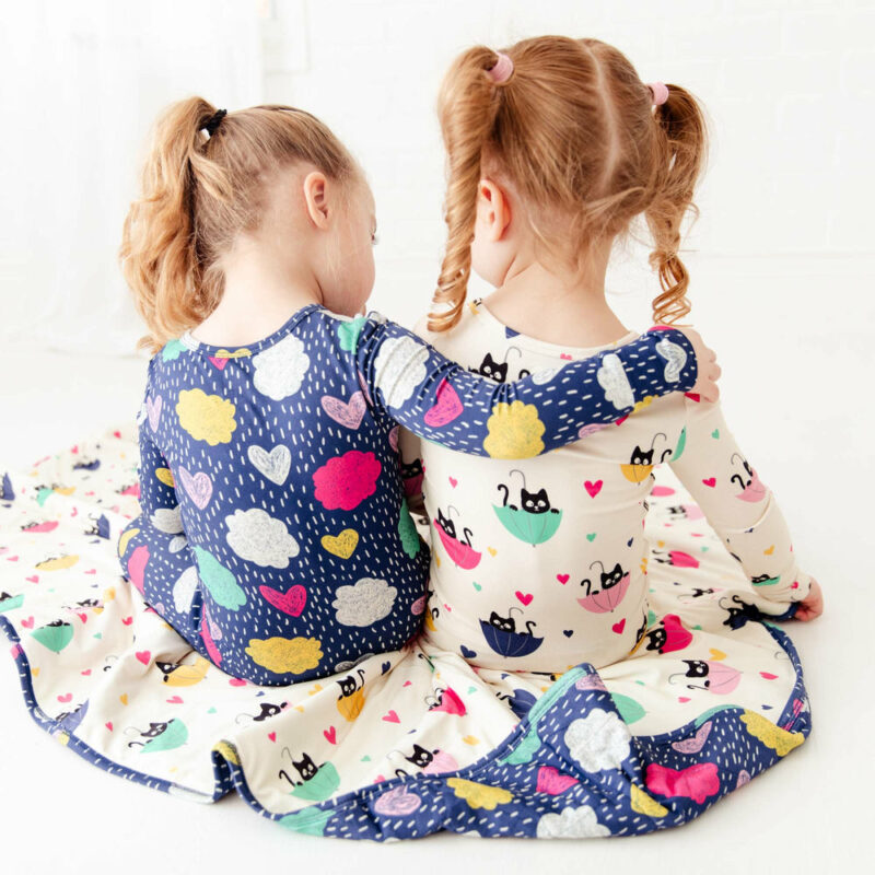 Dreamiere Smitten Kittens Quilted Children's Bamboo Blanket Bedding