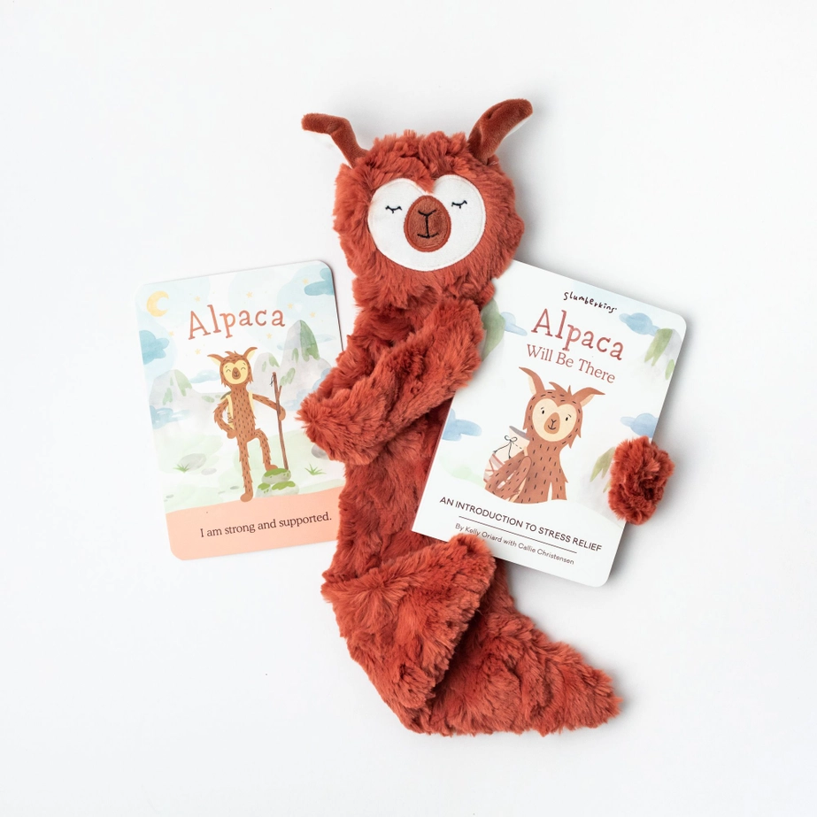 Slumberkins Alpaca Snuggler + Intro Book - Stress Relief