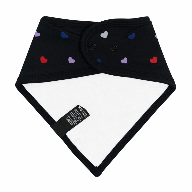 Bib in Midnight Rainbow Heart from Kyte BABY