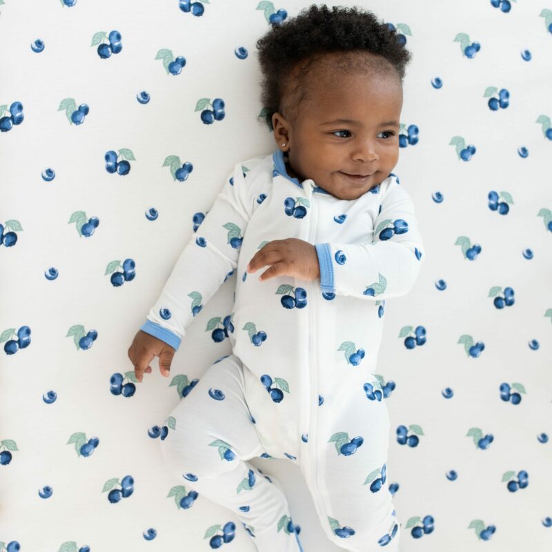 Zippered Footie in Blueberry from Kyte BABY