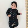 Zippered Footie in Midnight Rainbow Heart from Kyte BABY