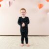 Zippered Romper in Midnight Rainbow Heart from Kyte BABY