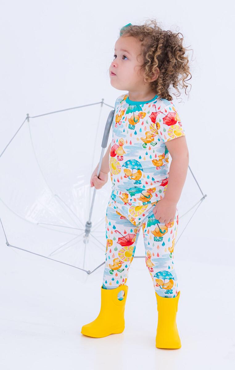 Birdie Bean Puddles Bamboo Viscose 2-Piece Pajamas