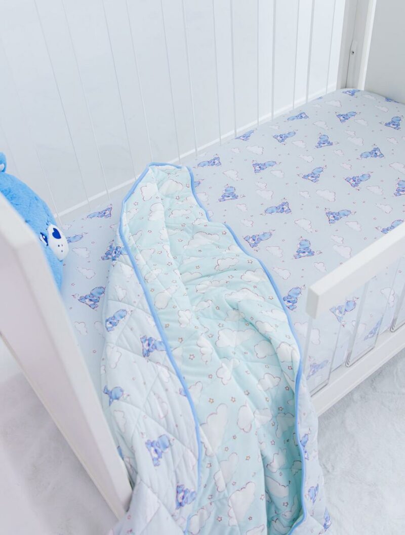 Care Bears Baby Grumpy Bear Bamboo Viscose Crib Sheet made by Birdie Bean