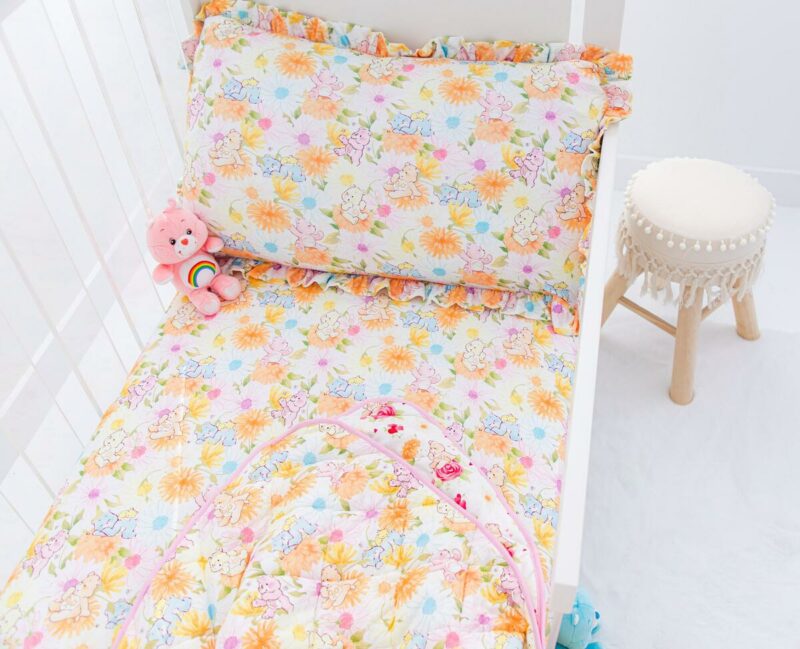 Care Bears Baby Spring Flowers Bamboo Viscose Zipper Pillowcase Set from Birdie Bean