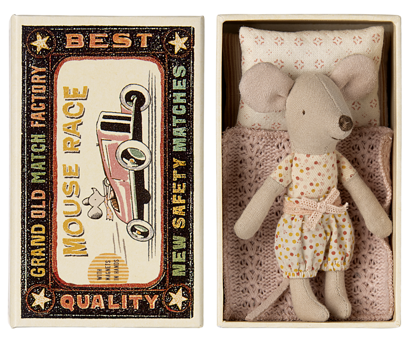 Maileg Little Sister Mouse in Matchbox