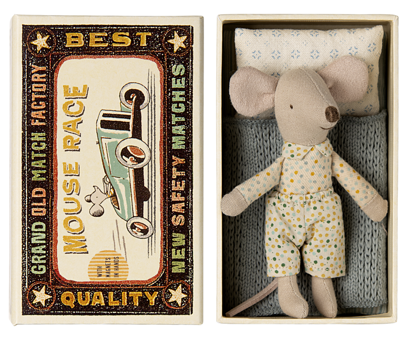 Maileg Little Brother Mouse in Matchbox