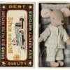 Maileg Big Brother Mint Pajama Mouse in Matchbox