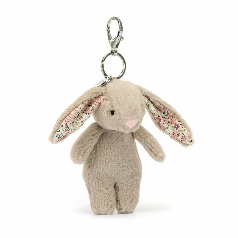 Jellycat Blossom Beige Bunny Bag Charm Toys