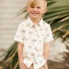 Collared Short Sleeve Shirt in Paradise from Rylee + Cru