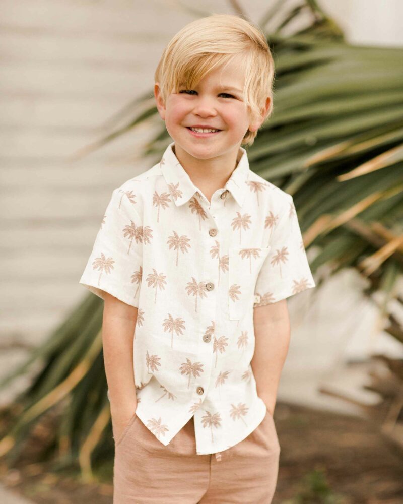 Collared Short Sleeve Shirt in Paradise from Rylee + Cru
