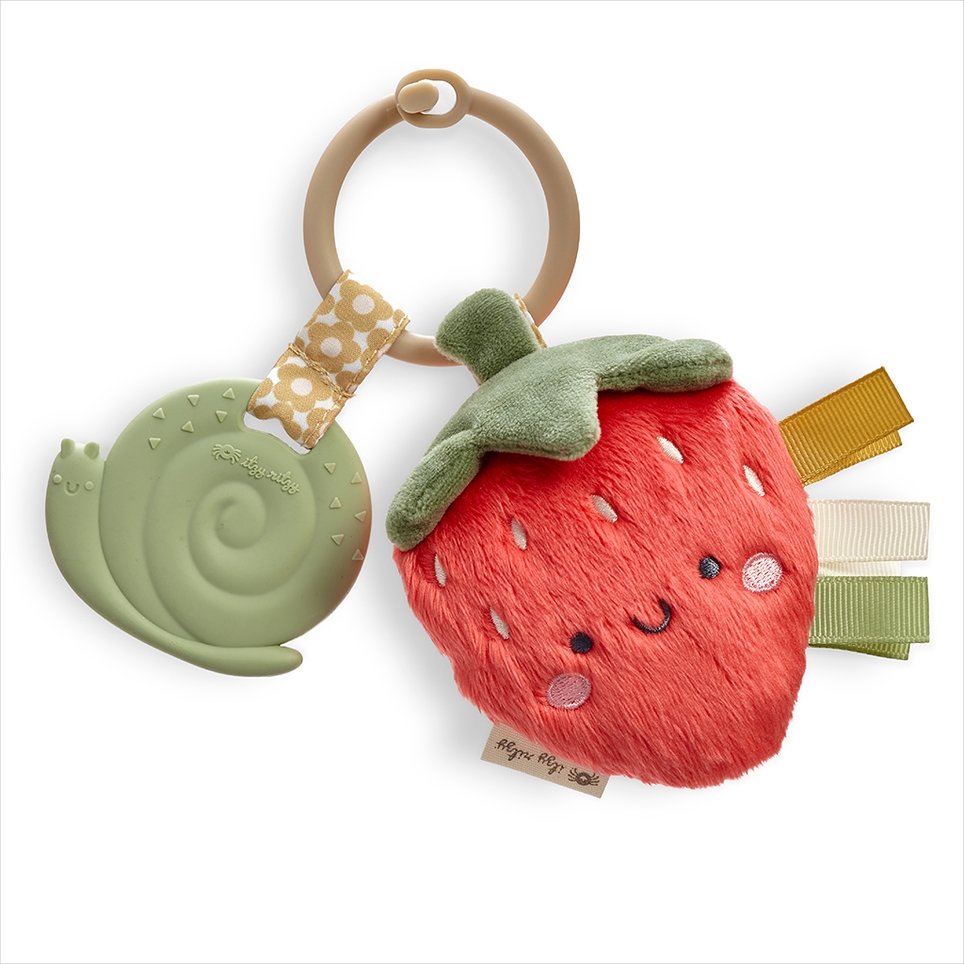 Itzy Ritzy Itzy Pal Strawberry Plush + Teether