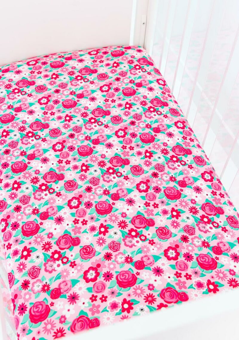 Rosie Bamboo Viscose Crib Sheet made by Birdie Bean