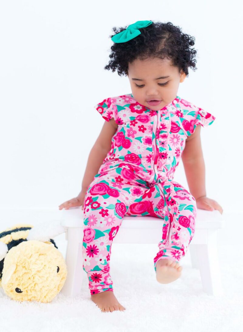 Birdie Bean Rosie Bamboo Viscose Ruffle Zip Romper