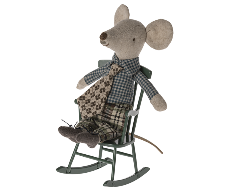 Rocking Chair for Mouse in Dark green from Maileg