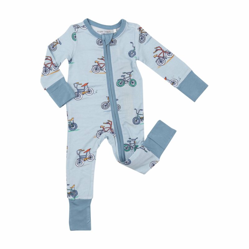 Angel Dear Bikes in Blue Bamboo Viscose Romper