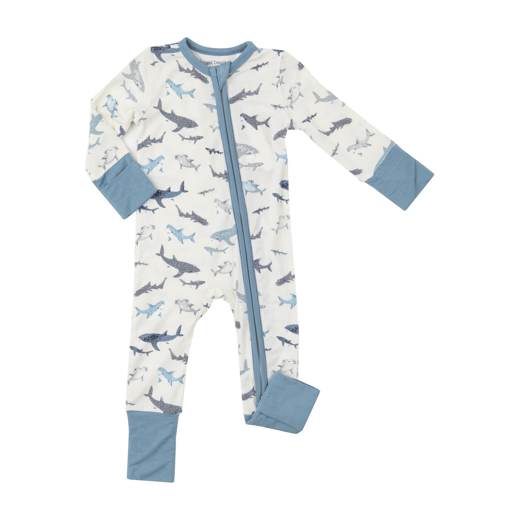 Angel Dear Sharks Bamboo Viscose Romper