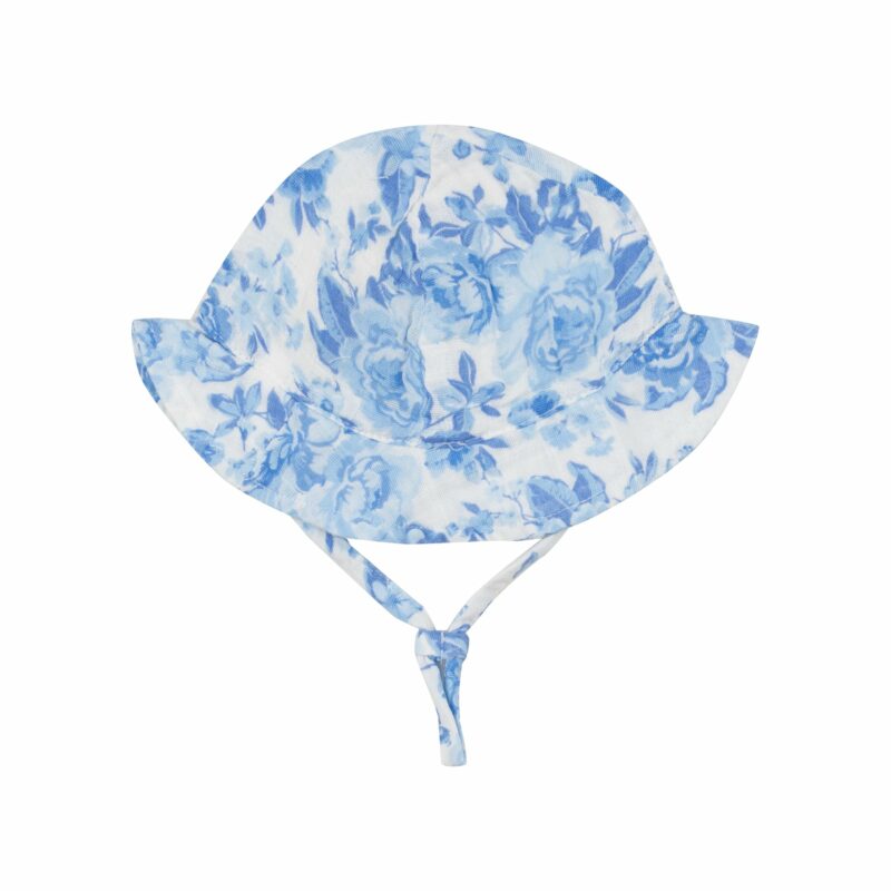 Angel Dear Roses In Blue Muslin Sunhat