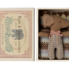 Maileg Sleepy Wakey Baby Mouse in Matchbox in Rose