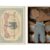 Maileg Sleepy Wakey Baby Mouse in Matchbox in Blue