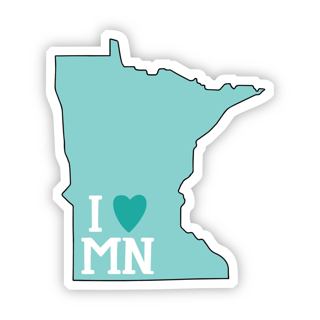 Big Moods I Love Minnesota Teal Sticker