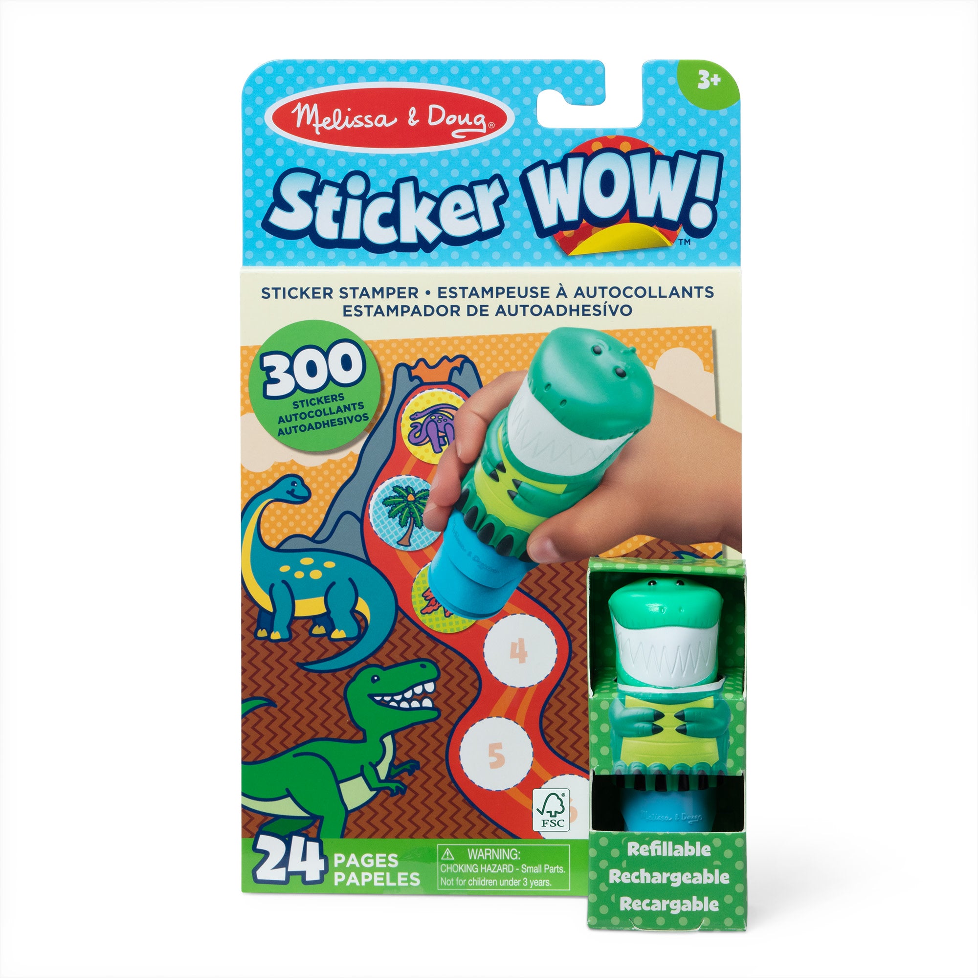 Melissa & Doug Dinosaur Sticker WOW! Activity Pad & Sticker Stamper