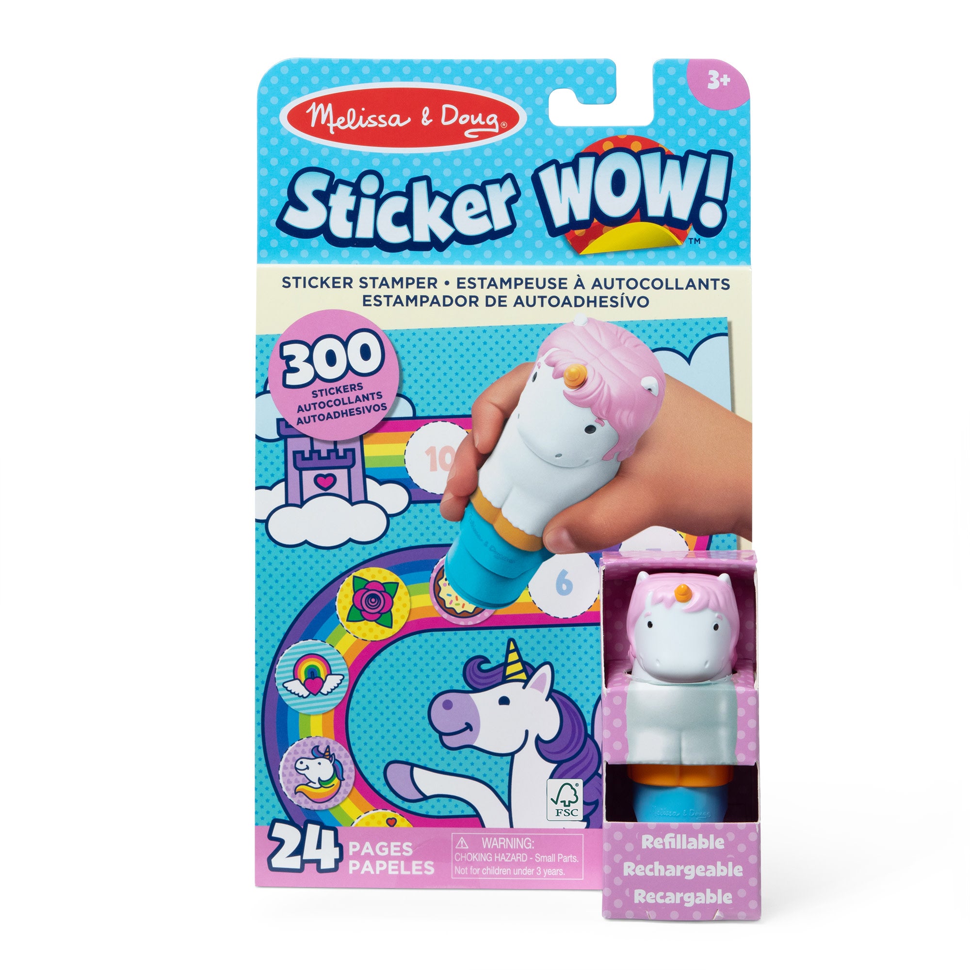 Melissa & Doug Unicorn Sticker WOW! Activity Pad & Sticker Stamper