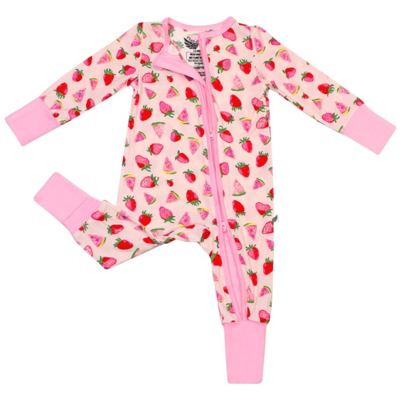 Sun-Kissed Berry Melon Bamboo Viscose Convertible Footie