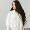 Womens Organic Cotton Chunky Knit Sweater Cascades from goumi