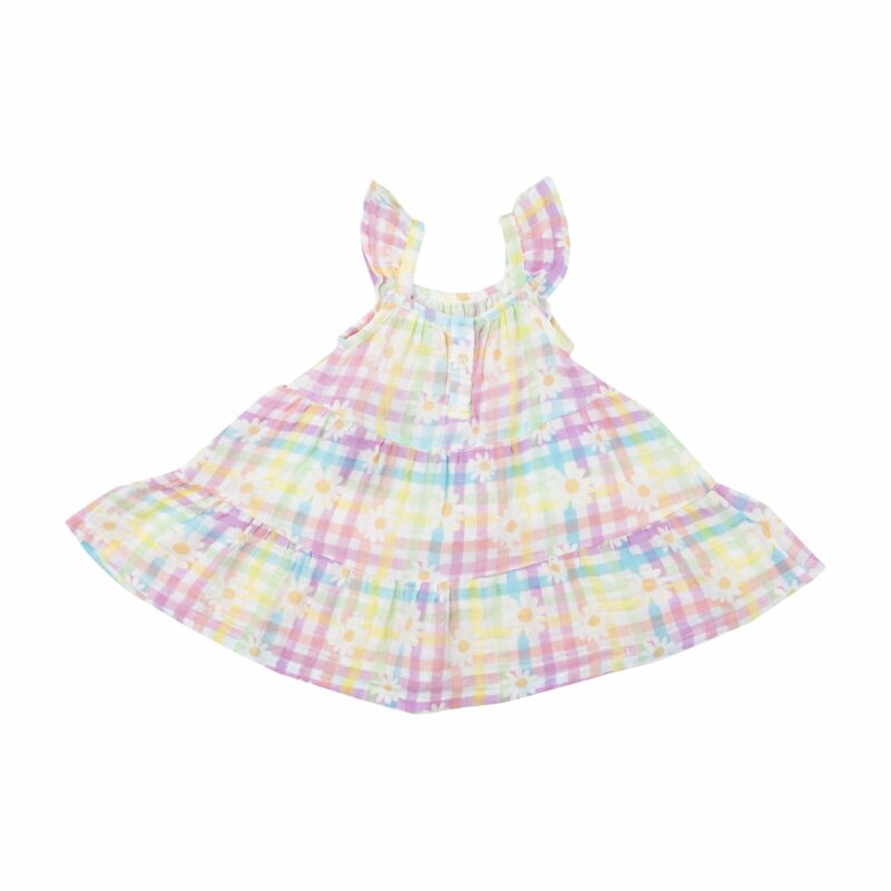 Gingham Daisy Muslin Twirly Dress from Angel Dear