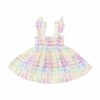 Gingham Daisy Muslin Twirly Dress