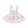 Gingham Daisy Muslin Twirly Dress