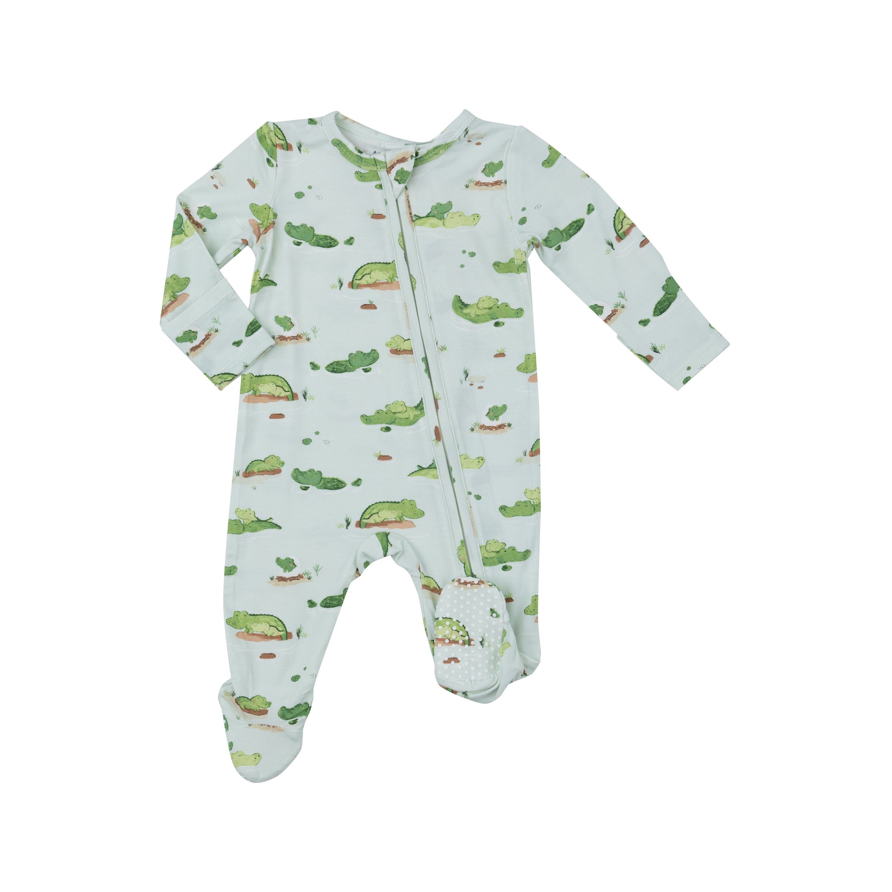 Angel Dear Alligators Bamboo Viscose Footie