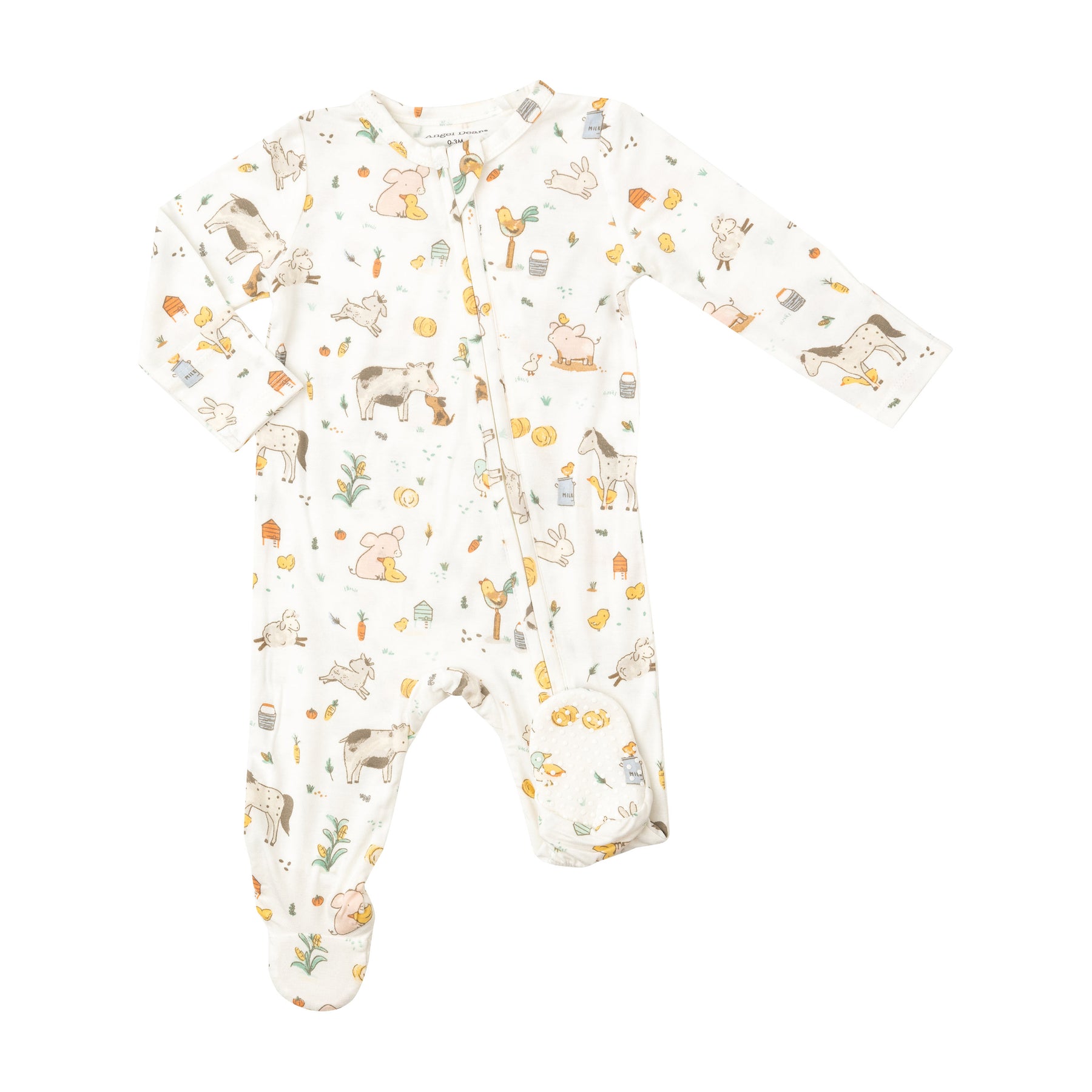 Angel Dear Farm Babies Bamboo Viscose Footie